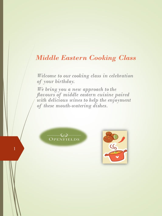 Cooking Workshops (min 4 participants)
